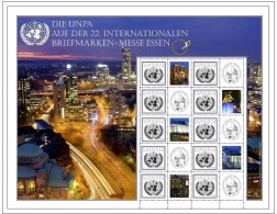 2012 - O.N.U. / UNITED NATIONS - VIENNA-FOGLIO DI FRANCOBOLLI PERS. - FIERA INTERNAZIONALE DEL FRANCOBOLLO ESSEN. MNH - Blocs-feuillets