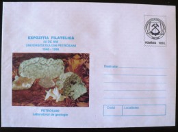 ROUMANIE Grottes, PETROSANI Laboratorul De Geologie. Entier Postal Neuf Emis En 1998. - Altri & Non Classificati