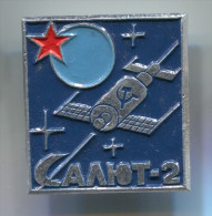 Space, Cosmos, Spaceship, Space Programe - SALJUT, Russia, Soviet Union, Pin, Badge - Espace
