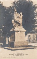 JOUY (28) CARTE PHOTO MONUMENT AUX MORTS POUR LA PATRIE-H.GREBER STATUAIRE - Jouy