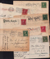 J0083 USA, 7 @ Early Postcards With Railway Station Postmarks - Lettres & Documents