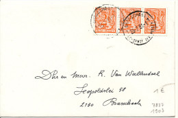 1981 Brief  Met PZ1903(strip3) Van Brasschaat Naar Brasschaat  Zie Scan(s) - 1977-1985 Zahl Auf Löwe (Chiffre Sur Lion)