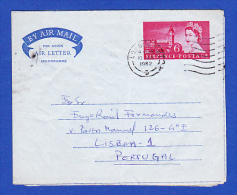 AEROGRAMME -- CACHET - LONDON, 10.JAN.1962 - Lettres & Documents