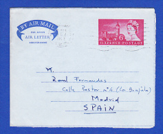 AEROGRAMME, POUR MADRID, ESPAÑA - CACHET.1962 - Interi Postali