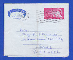 AEROGRAMME, POUR LISBOA, PORTUGAL - CACHET - 24.JAN.1962 - Interi Postali