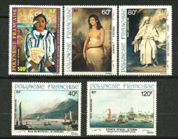 POLYNESIE.Tableau De Paul Gaughin "Mahari Metua",princesse Poedea,Omai & Vues De Tahiti. 5 T-p Neufs ** Côte 33 € - Nuovi