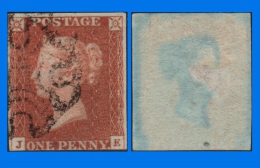 GB 1841-0113, QV 1d Red-Brown Letters J-E SG7/9, MC Cancel - Oblitérés