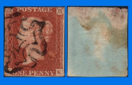 GB 1841-0114, QV 1d Red-Brown Letters K-K SG8/9, MC Cancel (Spacefiller) - Oblitérés