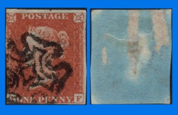 GB 1841-0115, QV 1d Red-Brown Letters G-F SG8/9, MC Cancel (Spacefiller) - Gebraucht