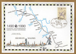 Carte Liaision Postale Européenne Europäische Post Verbindungen Mechelen Malines - Cartas Commemorativas - Emisiones Comunes [HK]
