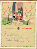 Télégramme Enfants Fleurs - Telegrammi