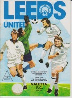 Official Football Programme LEEDS UNITED - VALETTA Malta UEFA CUP 1979 1st Round - Abbigliamento, Souvenirs & Varie