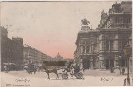 AK - Wien, OPERN-RING Mit Pferdefuhrwerken1906 - Ringstrasse