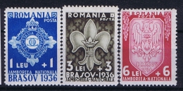 Romenia, 1936 Mi 516 - 518 , Yv  505 - 507 MNH/** - Unused Stamps