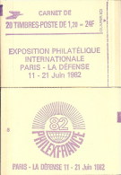 CARNET 2101-C 2 Sabine De Gandon "PHILEXFRANCE 82" Fermé, Bas Prix, à Saisir. - Modernos : 1959-…