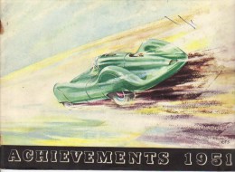 Castrol Achievements  -  1951  -  Illustrated By Gordon Horner - Transportes