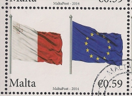 2014 Malta   Used   10" Anniversary Accession To The European Union - 2014