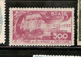 Brazil * & 4º Cent. Da Colonização Do Espirito Santo, Chegada De Vasco Coutinho  1935  (300) - Ungebraucht