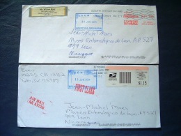 USA 2014 Cover To Nicaragua - 2 Covers Machine Franking - Sonstige & Ohne Zuordnung