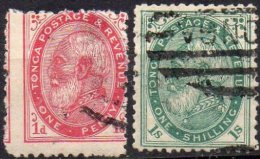 TONGA - 2 Valeurs De 1886-92 Oblitérées - Tonga (...-1970)