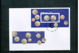 Slowenien / Slovenia 2007 Euro In Slovenia Block FDC - OTAN