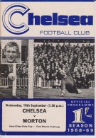 Official Football Programme CHELSEA - MORTON INTER CITIES FAIRS CUP ( Pre - UEFA ) 1968 1st Round - Abbigliamento, Souvenirs & Varie