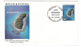 WALLIS Et FUTUNA / TAHITI / POLYNESIE FRANCAISE / VUES AERIENNES DES ÎLOTS DU LAGON / ÎLOT NUKUFETAU, D'après L. CHARDON - FDC