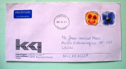 Sweden 2010 Cover To Nicaragua - Flowers - Covers & Documents