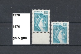 Variété De 1978 Neuf** Y&T N° 1976 Gb & Gtm - Unused Stamps