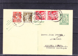 Cérès - Belgique - Carte Postale De 1935 - Entier Postal - Oblitération Antwerpen - Expédié Vers La Tchècoslovaquie - Briefe U. Dokumente