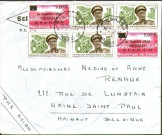 Brief Kinshasa Naar Haine St Paul / Belgique 1968. - Used