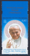 2014 VATICANO "CANONIZZAZIONE DI GIOVANNI PAOLO II" SINGOLO MNH - Unused Stamps