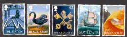 Nbd0226 UITHANGBORDEN VOGELS TREIN ZWAAN ZEILSCHIP BIRDS SWAN SHIP TRAIN RAILWAY PUB SIGNS GREAT BRITAIN 2003 PF/MNH - Cygnes