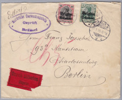 Belgien 1915-9-? Brüssel Zensur Eil Brief Nach Berlin Chrlottenburg - Deutsche Armee
