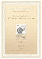 BRD / First Day Sheet (1990/07) 5300 Bonn 1: Teutonic Knights, German Order; 800 Years (1190-1990) - Autres & Non Classés