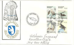 Faune Polaire (Morse,Pygargue à Queue Blanche,Faucon Gerfaut,etc) Du Groenland. Belle Lettre Adressée Au Danemark - Fauna Artica