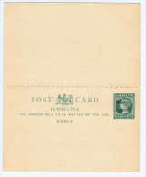 UK: British Postoffice Morocco Agencies Postcard With Reply Unused 5 Centimos - Other & Unclassified