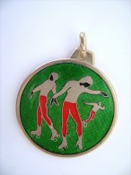 CIRCOLO RICREATIVO ENEL  BARI   1978  PATTINAGGIO PATINAGE SKATING MEDAGLIA SPORT ITALIA MEDAL - Skating (Figure)