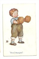 Humour. Petit Garçon Et Gants De Boxe. "Some" Champion!. Signée Vivian Mansell. 1923 - Boxing