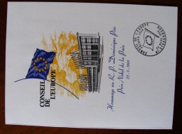 Conseil De L'Europe Concil Of Europe Livret Hommage à Dominique Pire Prix Nobel De La Paix 22 Mars 1969 - EU-Organe