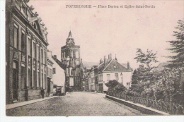 POPERINGHE PLACE BERTEN ET EGLISE SAINT BERTIN 1915 - Poperinge