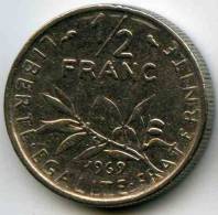 France 1/2 Franc 1969 GAD 429 KM 931.1 - 1/2 Franc