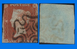 GB 1841-0127, QV 1d Red-Brown Letters S-D SG8a, MC Cancel (Spacefiller) - Usados