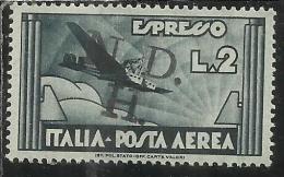 ITALY ITALIA OCCUPAZIONE CROATA SEBENICO 1944 ESPRESSO AERE SOPRASTAMPATO A MANO LOCAL OVERPRINTED 25 C. MNH - Occ. Croate: Sebenico & Spalato