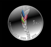 5 EURO Latvia Baltic Way 25year Latvian ,Lithuania Estonia Silver Coin Proof Box - Letland