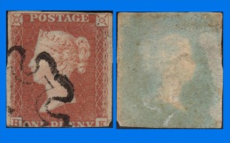 GB 1841-0129, QV 1d Pale Red-Brown Letters H-K SG9, MC Cancel - Oblitérés