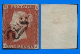 GB 1841-0130, QV 1d Pale Red-Brown Letters O-J SG9, MC Cancel - Oblitérés