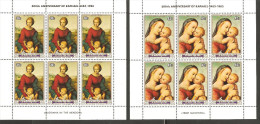 Penrhyn 1983 Mi# 357-360 Kleinbogen (4) ** MNH - Christmas / Raphael Paintings - Penrhyn