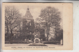 4130 MOERS, Schloß & Denkmal Kurfürstin Luise Henriette, 1919 - Mörs