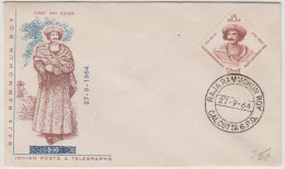 INDIA - INDIE - 1964 - Raja Rammohun Roy - Hinduism - Calcutta - FDC - Hindouisme